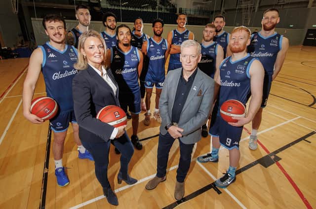 Steve Timoney, centre, says it is a hugely exciting time for Caledonia Gladiators and Scottish basketball.