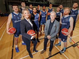 Steve Timoney, centre, says it is a hugely exciting time for Caledonia Gladiators and Scottish basketball.
