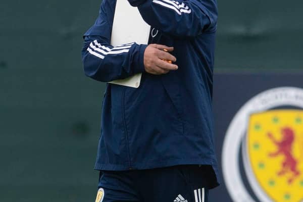EDINBURGH, SCOTLAND - SEPTEMBER 06: Steve Clarke is pictured during a Scotland training session at the Oriam, on September 06, 2021, in Edinburgh, Scotland. (Photo by Craig Foy / SNS Group)