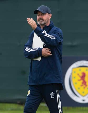 EDINBURGH, SCOTLAND - SEPTEMBER 06: Steve Clarke is pictured during a Scotland training session at the Oriam, on September 06, 2021, in Edinburgh, Scotland. (Photo by Craig Foy / SNS Group)