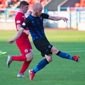 Liam Boyce puts Hearts 1-0 up at Stirling Albion.