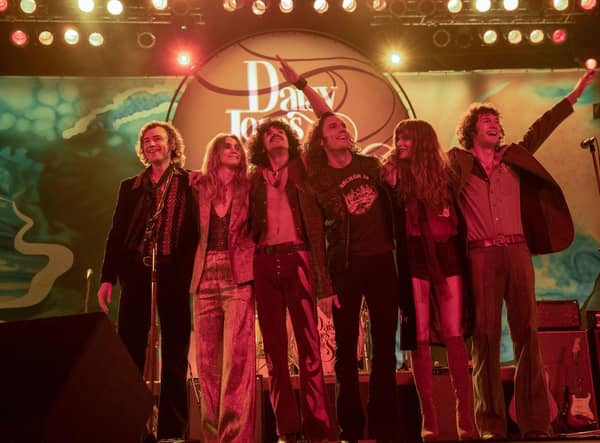 Daisy Jones & The Six follows the adventures of a fictional American rock band.