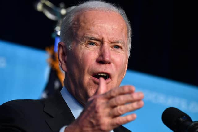 Joe Biden has warned against Nato intervention (Photo by NICHOLAS KAMM/AFP via Getty Images)