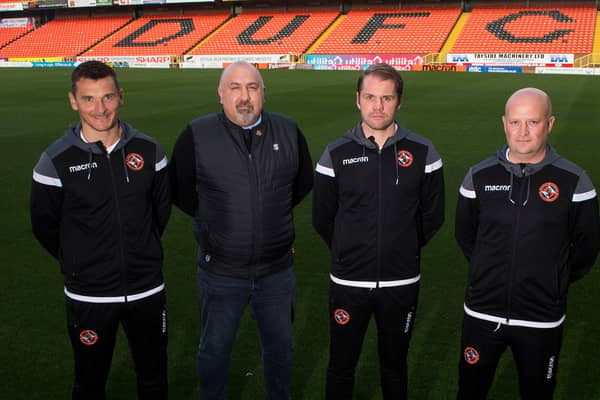 Dundee United sporting director Tony Asghar (second from the left) refuted claims Hearts are a bigger club than Dundee United. Picture: SNS