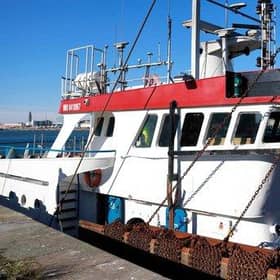 Scottish-operated trawler Cornelis Gert Jan tied up in Le Havre's harbour (Picture: Sameer al-Doumy/AFP via Getty Images)