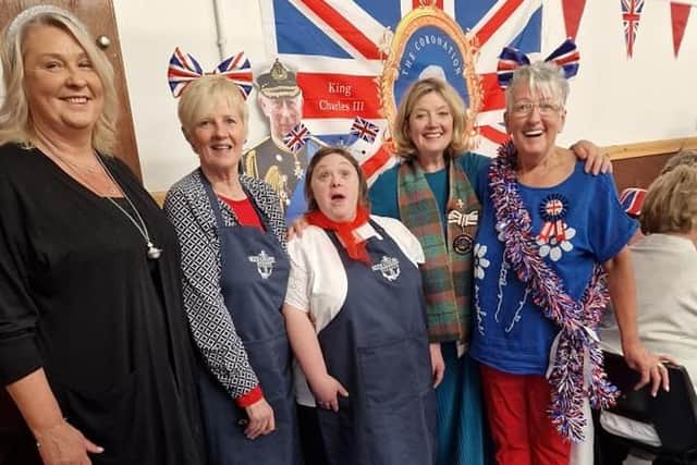 Deputy Lieutenant of Aberdeenshire, Fiona Kennedy (second right) with some of the helpers and Cllr Dianne Beagrie (left).