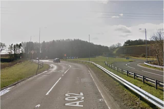 A woman and a man were taken to hospital after a serious road crash near Dundee