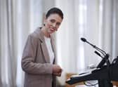 Prime Minister of New Zealand Jacinda Ardern speaks to media during a press conference at Parliament. Picture: Hagen Hopkins/Getty Images