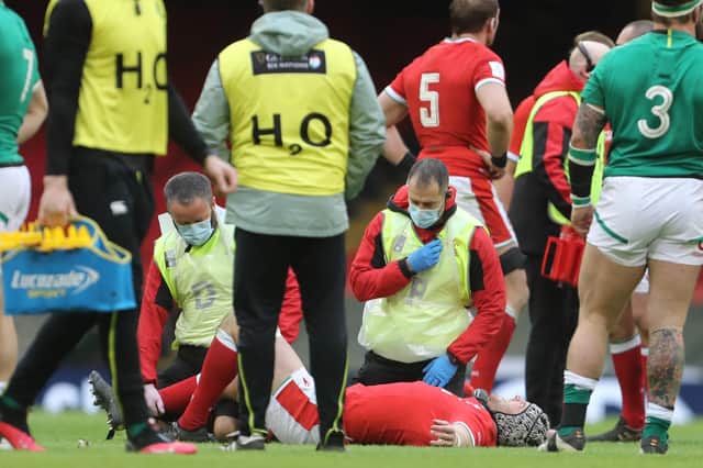 Wales flanker Dan Lydiate suffered a serious knee against Ireland. Picture: Geoff Caddick/AFP via Getty Images