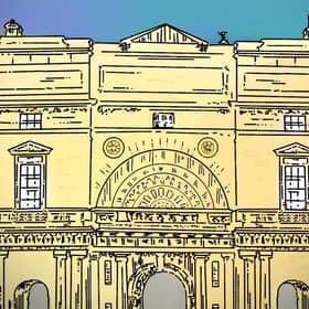 Edward Kane, Advocate in The Supernal Sisters. Chapter 5: ‘A Much Sought-After Dresser of the Dead’.  Illustration: Lesley-Anne Barnes Macfarlane