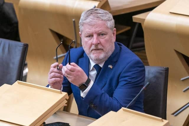 Culture secretary Angus Robertson in the Scottish Parliament. Picture: Jane Barlow