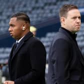 Rangers manager Michael Beale ((right) will sit down with Alfredo Morelos at the end of the season. (Photo by Alan Harvey / SNS Group)