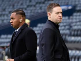 Rangers manager Michael Beale ((right) will sit down with Alfredo Morelos at the end of the season. (Photo by Alan Harvey / SNS Group)
