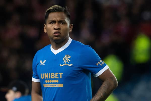 Alfredo Morelos is likely to miss Sunday's Old Firm fixture against Celtic after being pictured on crutches. (Photo by Craig Foy / SNS Group)