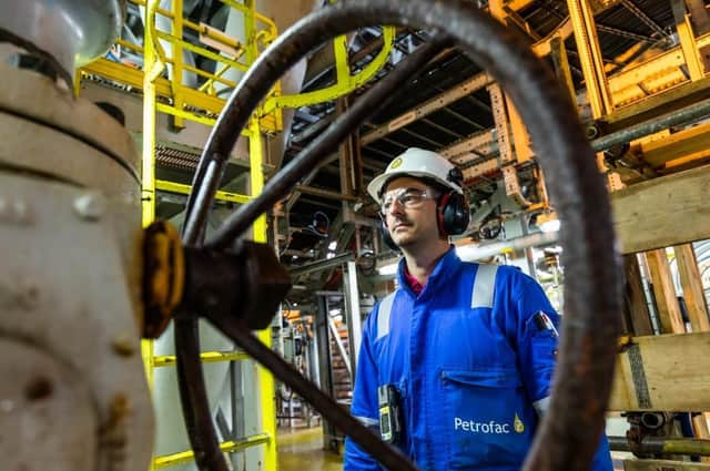 Petrofac carrying out work on the BP Clair Ridge project west of Shetland. Picture Simon Price/Firstpix