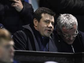 Rangers sporting director Ross Wilson, who is wanted by Nottingham Forest, and managing director Stewart Robertson have come under fire from fans. (Photo by Rob Casey / SNS Group)