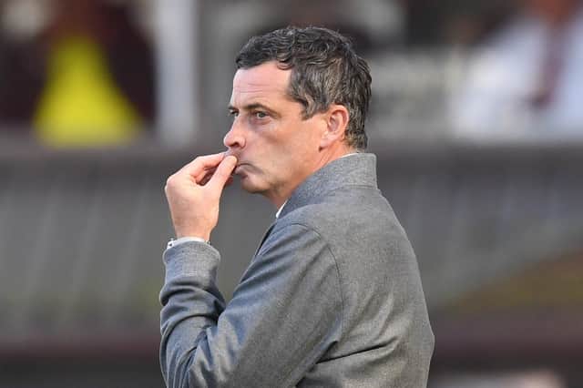 Dundee United Manager Jack Ross looks dejected at full time after the 3-0 defeat by St Mirren.