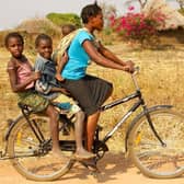 Buffalo bicycles enable children to be carried over rugged terrain. Picture: World Bicycle Relief