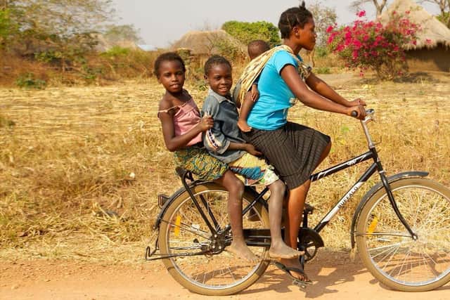 Buffalo bicycles enable children to be carried over rugged terrain. Picture: World Bicycle Relief