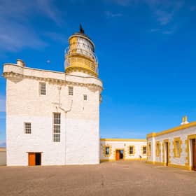 Built in the 1500s, Kinnaird Head was altered in 1787 to contain the first lighthouse built by the Northern Lighthouse Board. Image: The Museum of Scottish Lighthouses/Damian Shields