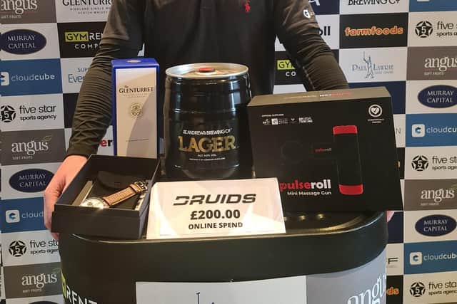 Michael Stewart after winning the Royal Aberdeen Granite City Classic. Picture: Tartan Pro Tour