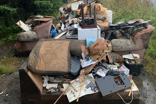 Another example affecting Network Rail was near Blackridge in West Lothian, where furniture, white goods and electronics were dumped at the side of the road.