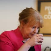 Deputy First Minister Shona Robison samples coffee during a visit to sustainable coffee roaster Dear Green, in Glasgow, to highlight the Scottish Government's new financial and economic policy commitments