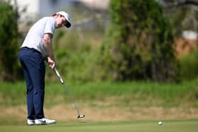 Bob MacIntyre putts on the green of the second hole during the final round of the Mexico Open at Vidanta at Vidanta Vallarta in Puerto Vallarta, Jalisco. Picture: Orlando Ramirez/Getty Images.