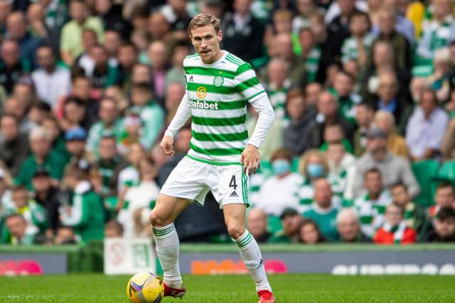Carl Starfelt maintains he hasn't read or listened to the unflattering assessments of his early months in Celtic colours. (Photo by Ross MacDonald / SNS Group)