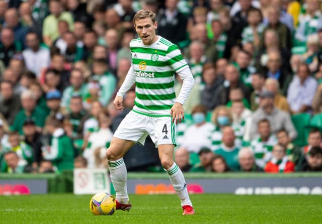 Carl Starfelt maintains he hasn't read or listened to the unflattering assessments of his early months in Celtic colours. (Photo by Ross MacDonald / SNS Group)