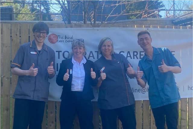 Balcarres' Lynn McLean, Vera Scrimgeour and their team