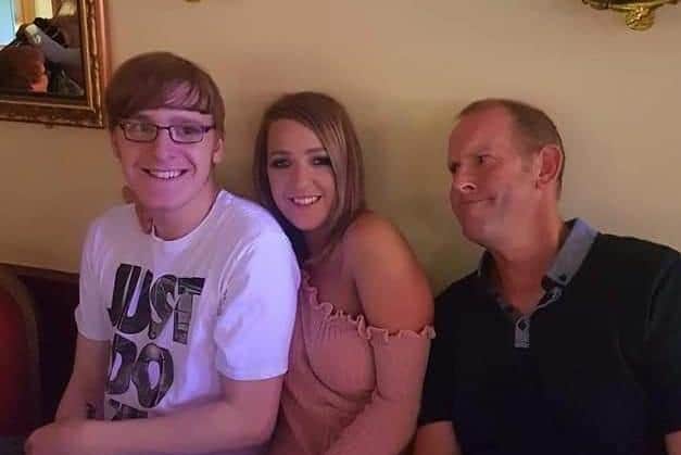 Michael Mackay with children Leanne and Mark.
