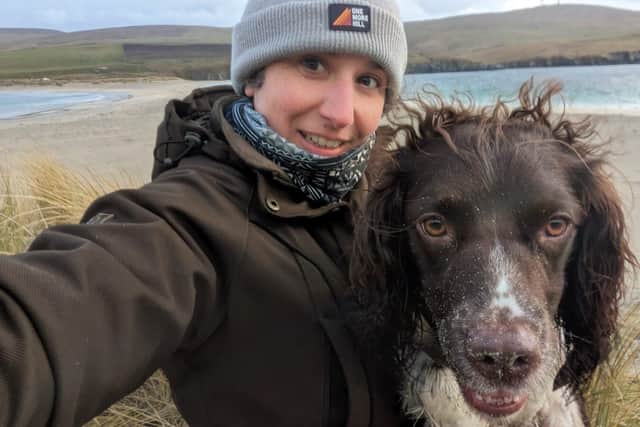 Reid and his handlet Rachel Cripps, for Biosecurity for Scotland.