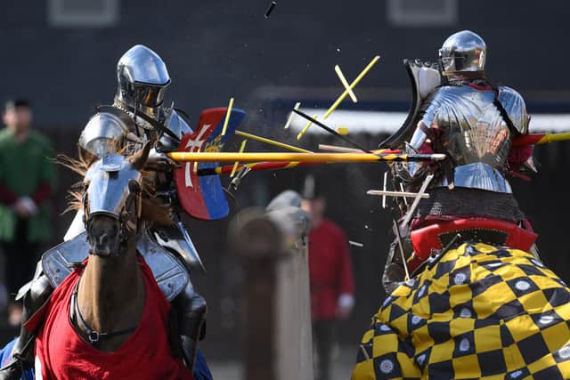 The best knights could make fortunes at Europe's jousting tournaments. And Scotland's King James IV was a big fan (Picture: Oli Scarff/AFP via Getty Images)