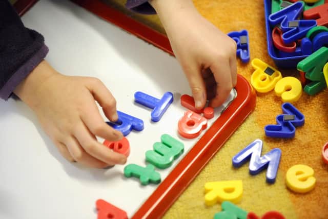 A child at play. More than 8,000 nursery and childcare staff have been absent as a result of mental health issues over the past five years, figures from the Scottish Conservatives claim. Picture: Dominic Lipinski/PA Wire