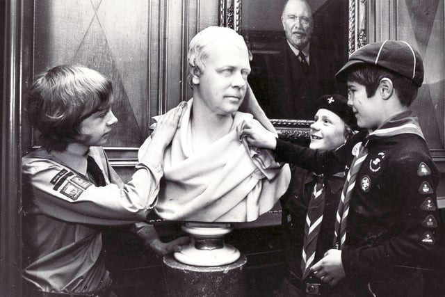 Scouts take part in Job Week at the Cutlers Hall on April 13, 1981