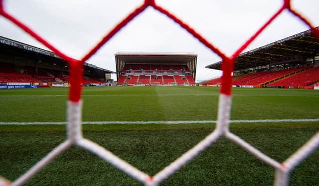 A general view of Pittodrie Stadium