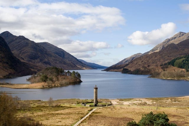 Occupying a stunning spot on the banks of Loch Shiel, the Glenfinnan Monument is also close to the Glenfinnan Viaduct of Harry Potter fame. This helped it attract 482,984 visitors in 2022 - up 36 per cent on 2021.
