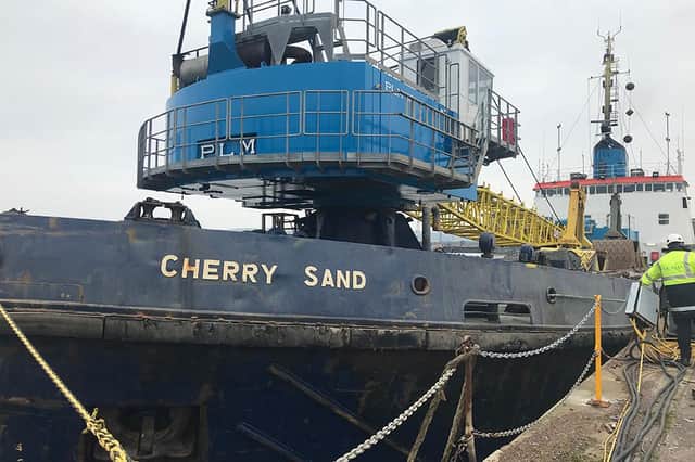 Brian Smith was crushed to death while disembarking the Cherry Sand dredger. Picture: MAIB