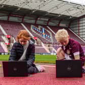 Local kids learning digital skills at Heart of Midlothian FC's Innovation Centre. Picture: David Mollison