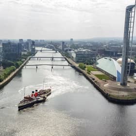 PS Waverley makes her way down the river Clyde on her first sailing of 2024. Picture: John Devlin