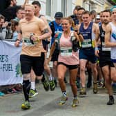 Endurance runner Susie Chan at the start of Man v Horse.  PIC PA Photo/Aled Llywelyn.