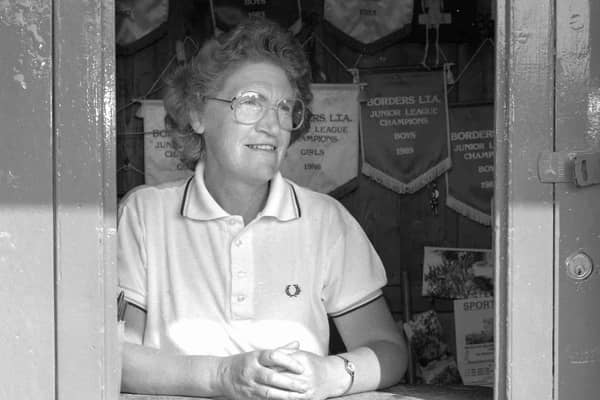 As well as being a doughty campaigner, Madge taught children tennis with husband Bob (Picture: Derek Lunn)
