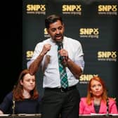 Humza Yousaf speaks during the SNP leadership debate in Aberdeen on Sunday. Picture: Craig Brough/PA
