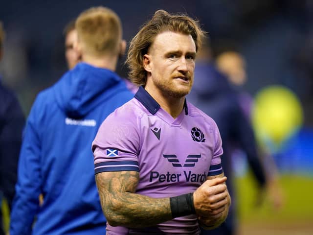 Stuart Hogg is unable to hide his dejection at full time despite an excellent performance for Scotland against New Zealand.