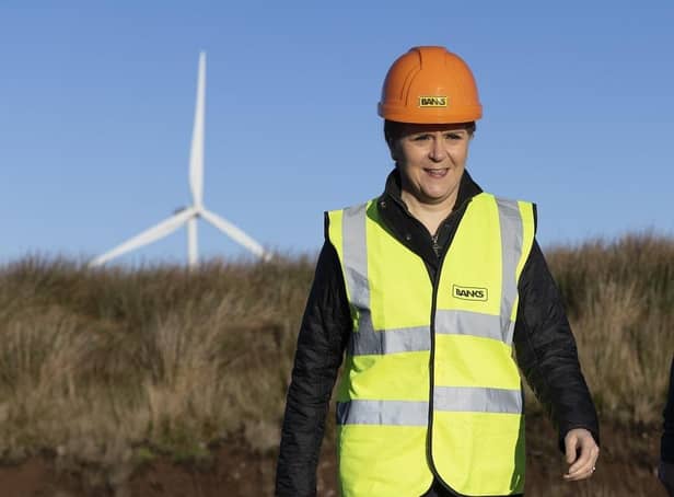 First Minister Nicola Sturgeon's government has faced repeated questions on when it first knew a favoured wind energy statistic was inaccurate.