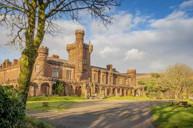 Kinloch Castle on Rum is on the verge of being sold to multimillionaire Jeremy Hosking but a row has broken out on the island over the potential sale. PIC: SWNS.