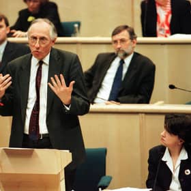 First Minister Donald Dewar, pictured addressing the Scottish Parliament in 2000, saw devolution as the start of a process of enhancing democracy (Picture: Ben Curtis/PA)