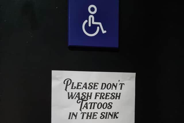 Toilet sign at Scottish Tattoo Convention