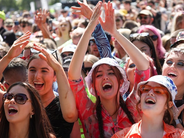 Festival goers on day two of the TRNSMT Festival at Glasgow Green (Photo by Jeff J Mitchell/Getty Images)
